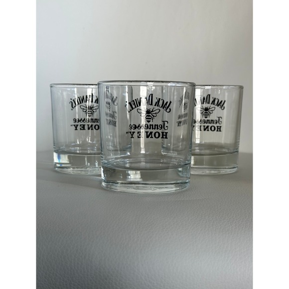 Jack Daniel’s Tennessee Honey Lowball Glasses Set of 3 - Picture 3 of 7